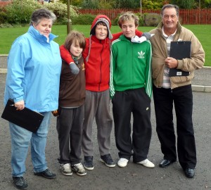 Alex Dale (far right) was nominated Drylaw citizen of the year. (Picture: Thomas Brown)