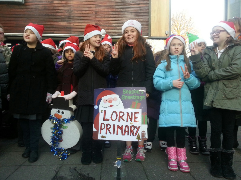 Pupils from Lorne Primary perform carols in Leith