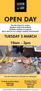 leith school of art open day