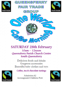 queensferry one world coffee morning feb 2015 poster