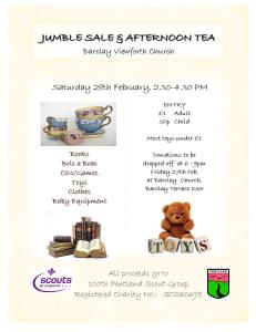 scouts jumble sale poster