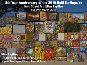 haiti earthquake exhibition at Bon Papillon