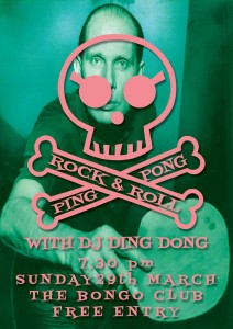 rock and roll ping pong march 2015 poster