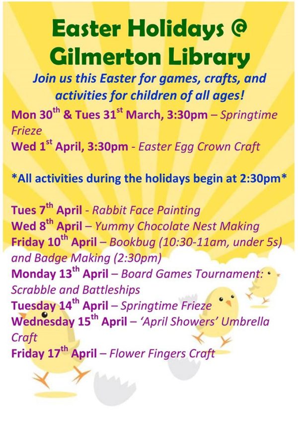 gilmerton library easter