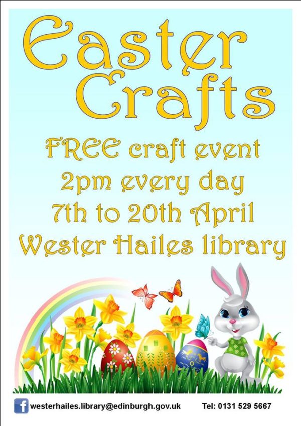 wester hailes easter crafts poster