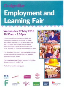 craigmillar employement and learning fair poster