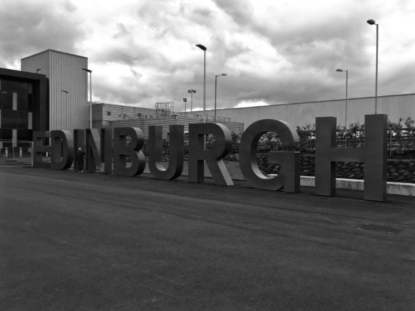 TER Edinburgh sign at airport - 1