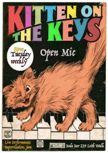 kitten on the keys poster