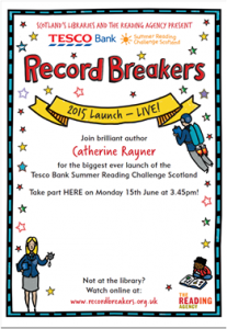 record breakers summer reading challenge launch poster