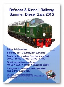 bo'ness railway summer diesel gala poster