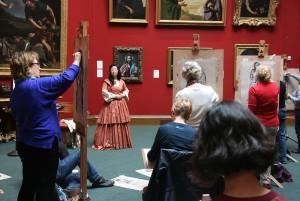 easel sketching in the gallery - portrait gallery