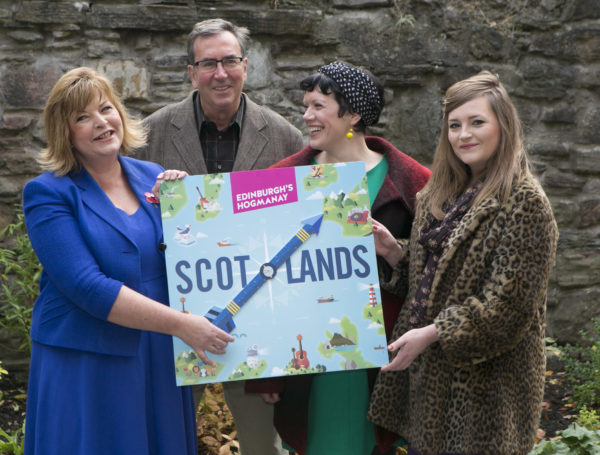 Fiona Hyslop, Pete Irvine, Rachel McCrum and Jenny Lindsay from Rally & Broad launch the Scot-Lands programme for 1 January c Lloyd Smith