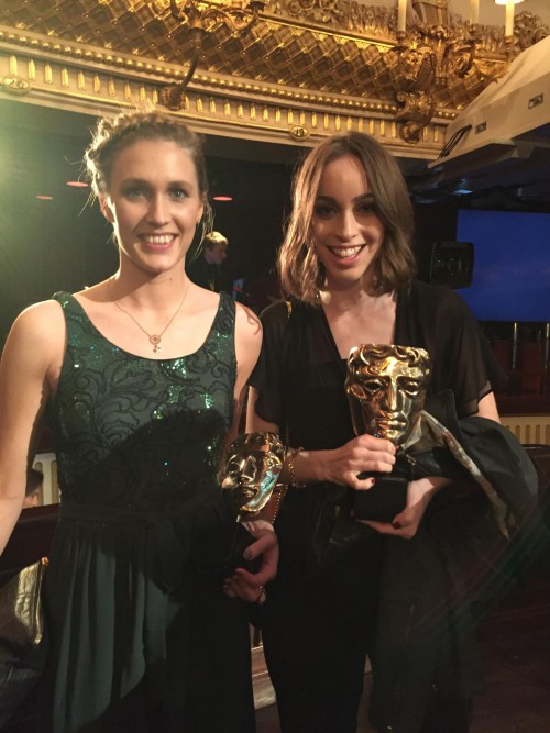 Rebecca Morgan and Caroline Bartleet producers of Operator which won British Short Film 2016 from BAFTA