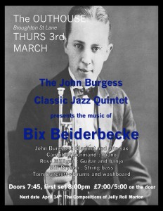 classic jazz at The Outhouse March 2016