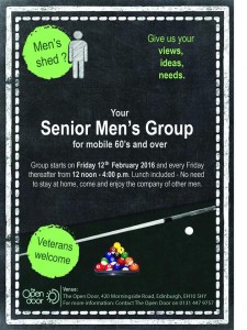 open door senior men's group poster