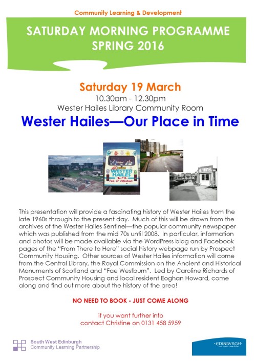 Wester Hailes Our Place in Time 19.3.16