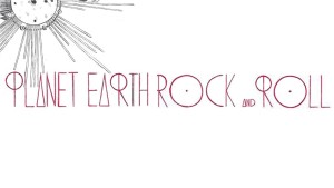 planet earth rock and roll banner