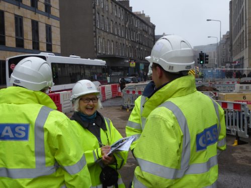 Christine De Luca with SGN staff in Morrison Street