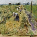 women working in a field Sir James Guthrie re pastel revival at ngs may 2016