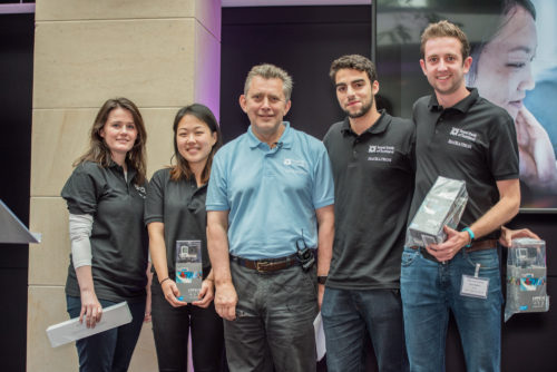 1st prize - Lighthouse team with Les Matheson (centre)