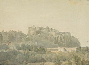 Edinburgh Castle and the Proposed National Gallery, William Henry Playfair