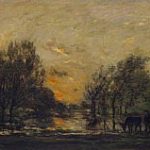 Sunset, Charles-François Daubigny, 1874 - NGS Saturday 25th June