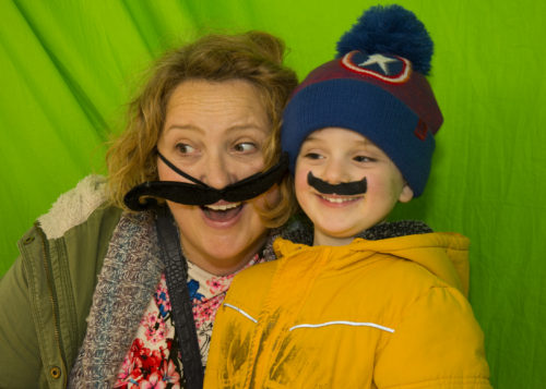 Aldi and Chirsty Reed in the photo booth