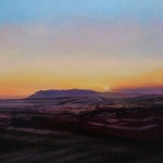 4. Jamie Primrose ‘Pentlands skyscape’, Oil on canvas, 50cm x 50cm