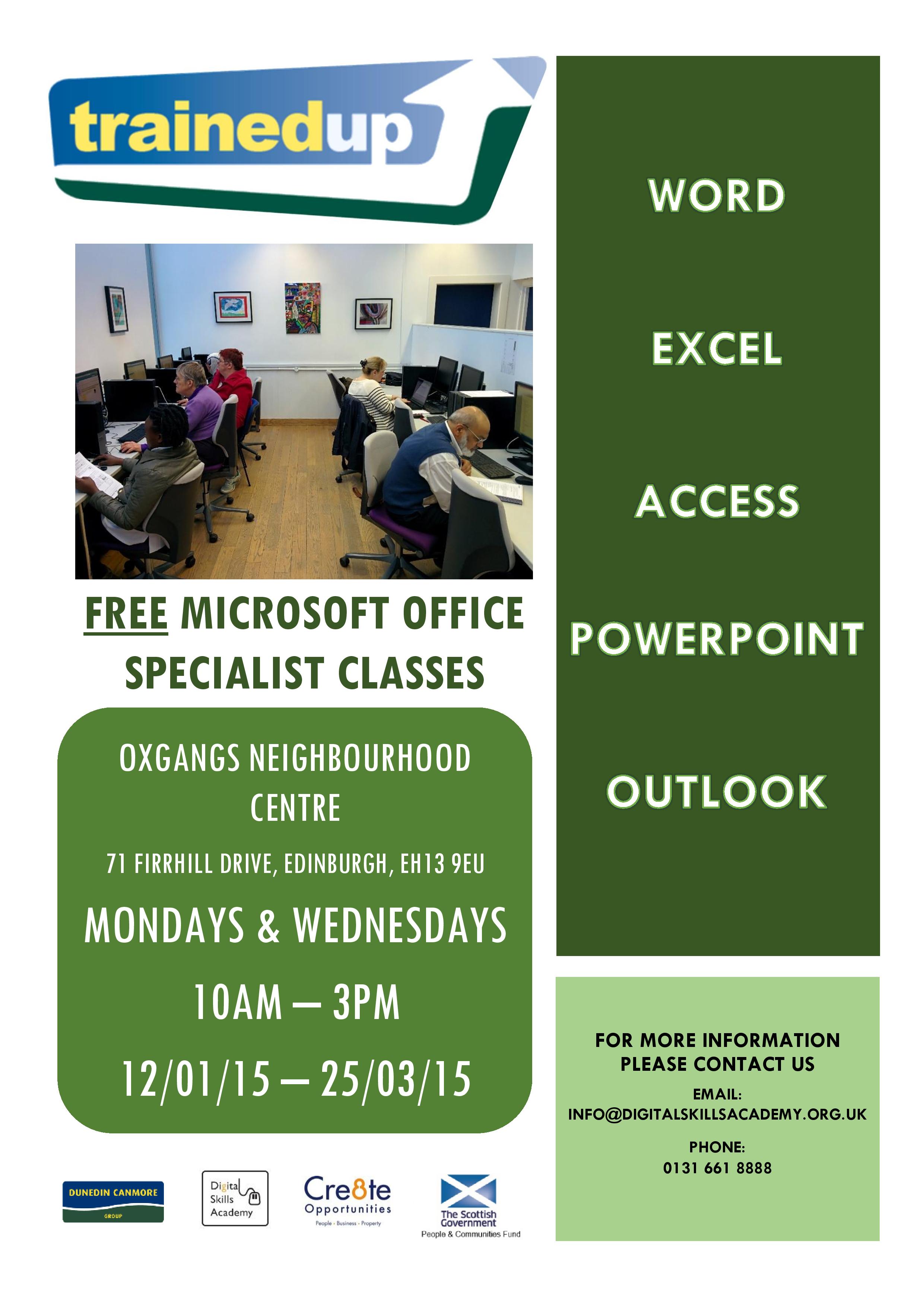 FREE Microsoft Office Specialist Classes | The Edinburgh Reporter