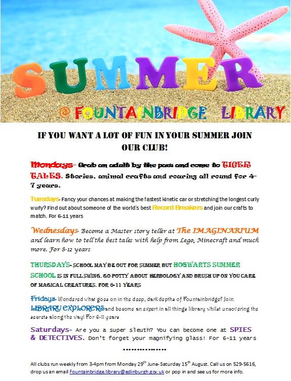 fountainbridge library summer activities | The Edinburgh Reporter