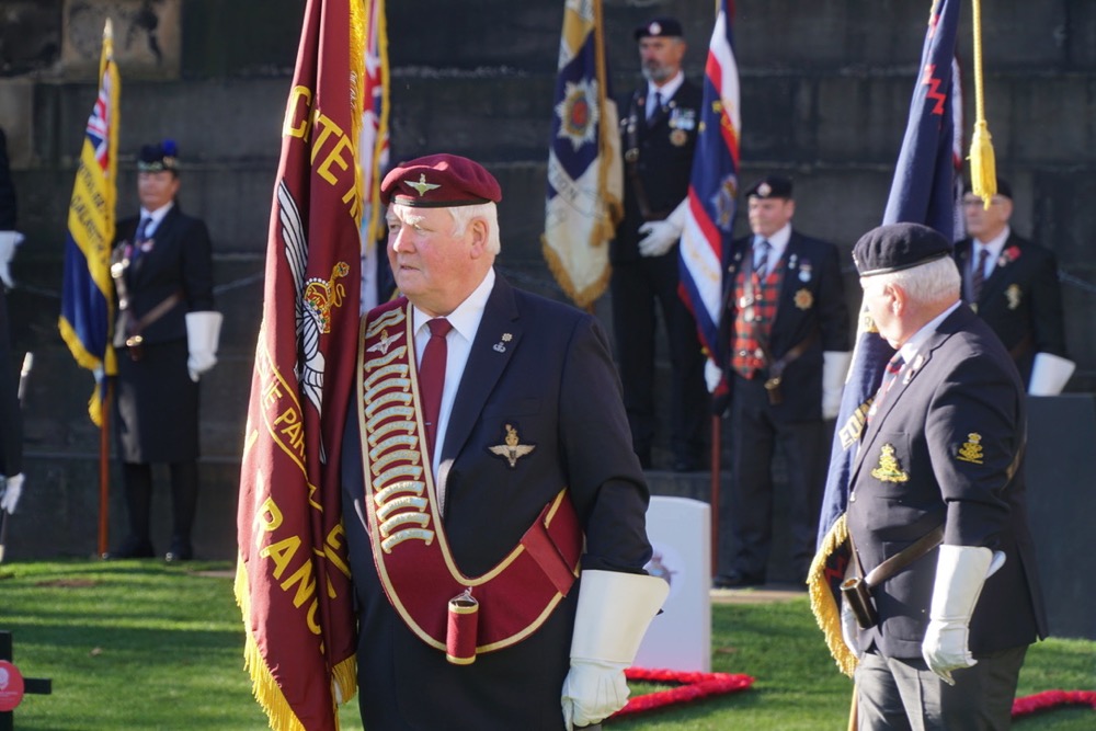 Standard bearers at the Garden of Remembrance opening ceremony 2018