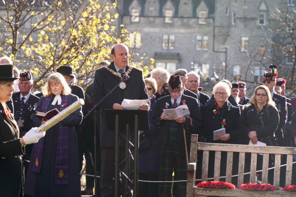 The Lord Provost Frank Ross at the Garden of Remembrance opening ceremony 2018