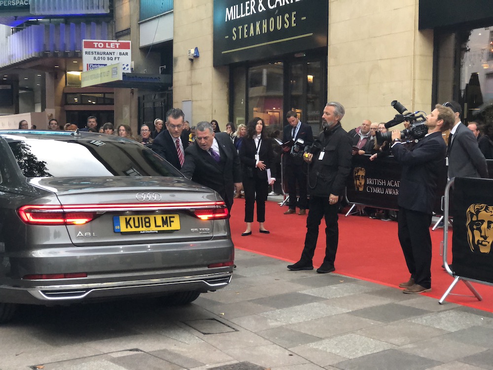 Red carpet outside Welsh BAFTAs 