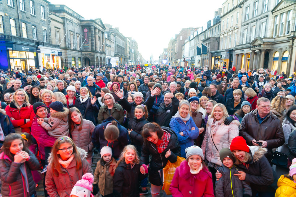 Crowd watching the stage