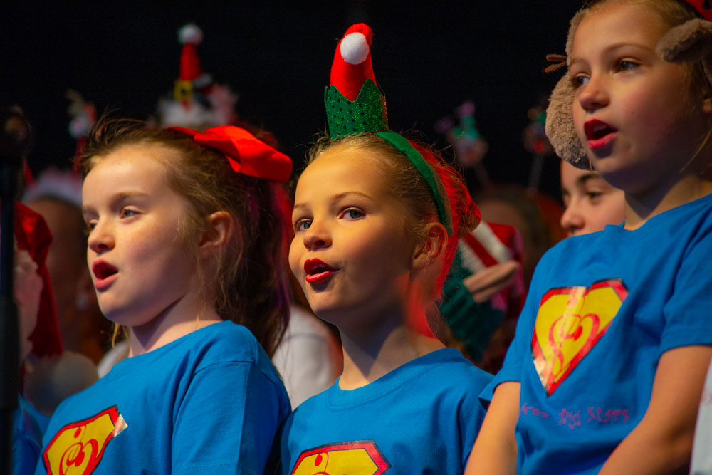 Young performer on stage