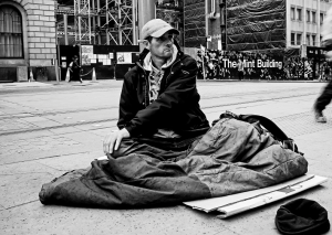 Homeless man in the street