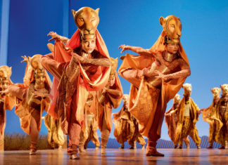Image from the Disney production of The Lion King which is on at the Edinburgh Playhouse next December.