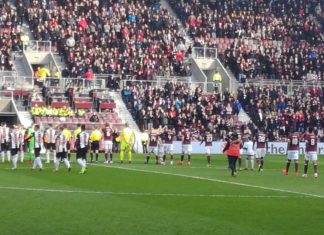 Action from Hearts v St Mirren at Tynecastle, 23rd February 2019