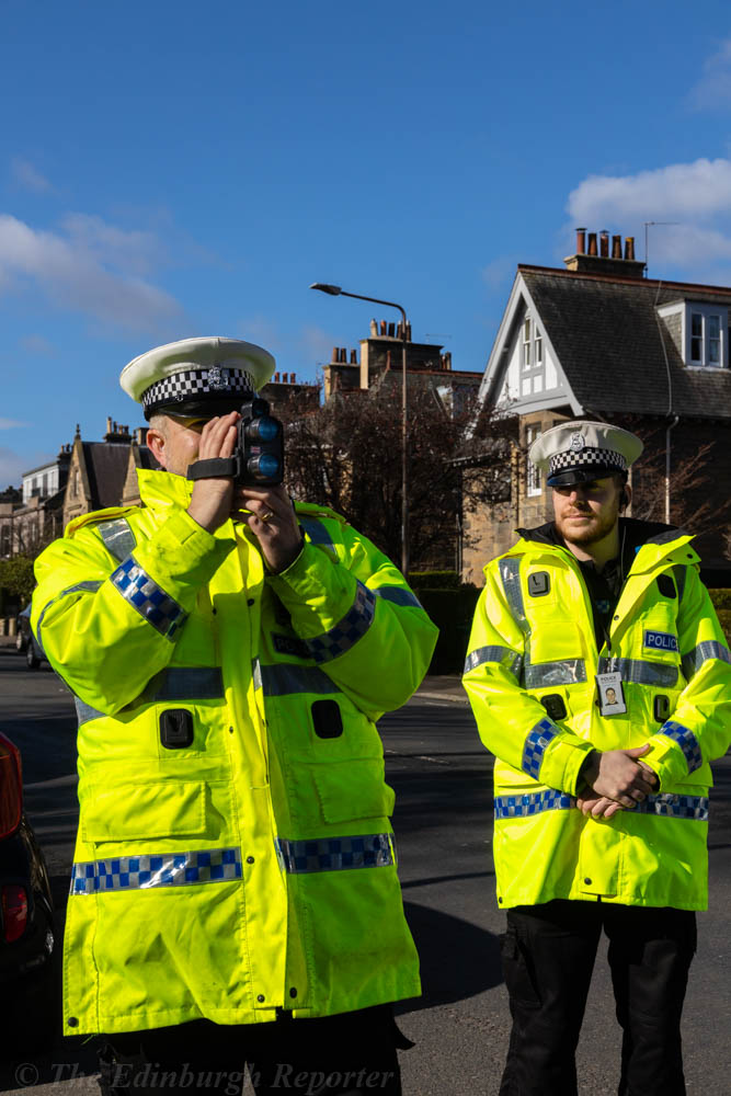 Two police officers in high-vis jackets