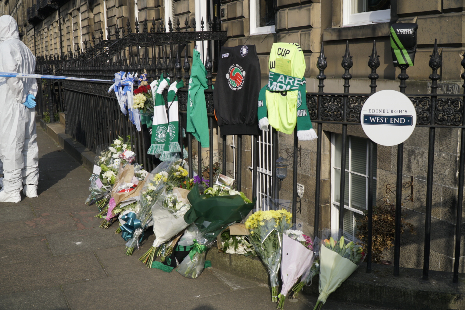 Chester Street floral and boxing tributes left in memory of Bradley Welsh