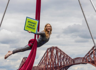 Aerialist with Fringe Programme