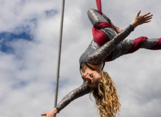 Aerialist with Fringe Programme