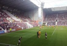 Hearts v Motherwell at Tynecastle on 14th September 2019