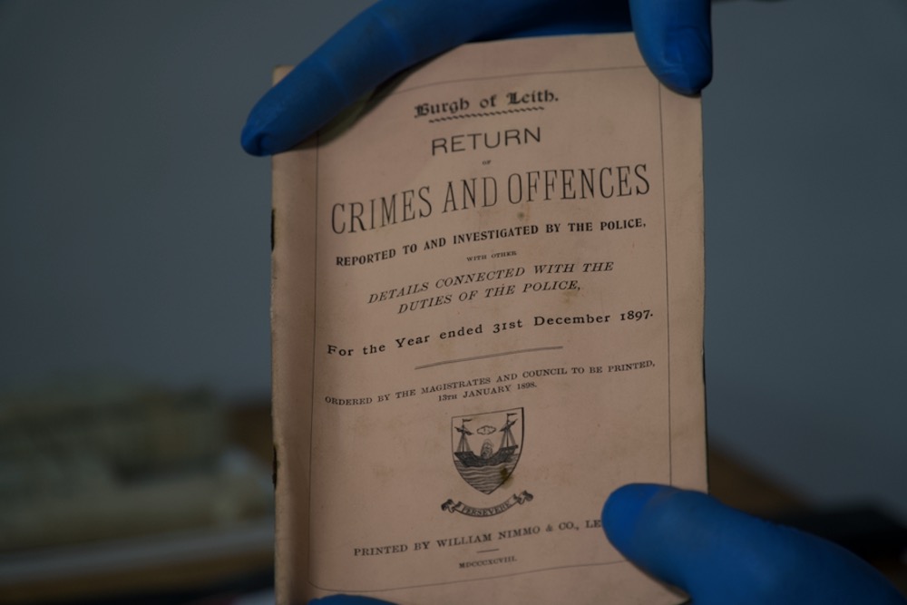 A booklet placed in the time capsule in 1898 relates Crimes and Offences in the preceding year