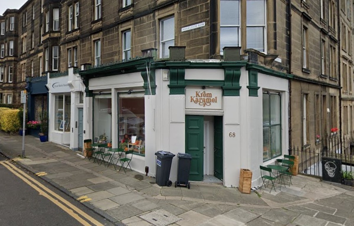 cornershop front of bookshop premises