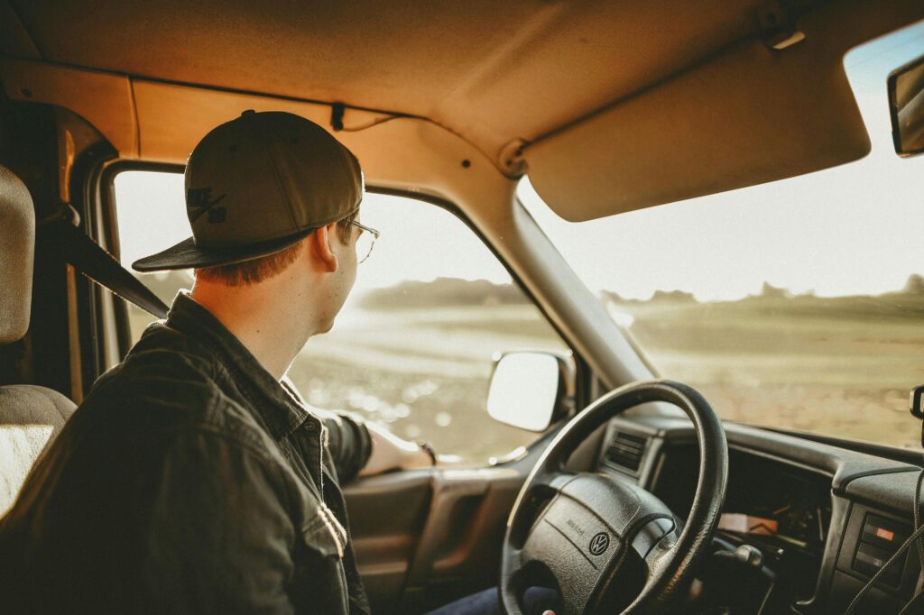 Photo by Tobi: https://www.pexels.com/photo/man-wearing-black-denim-jacket-in-driver-s-seat-620332/